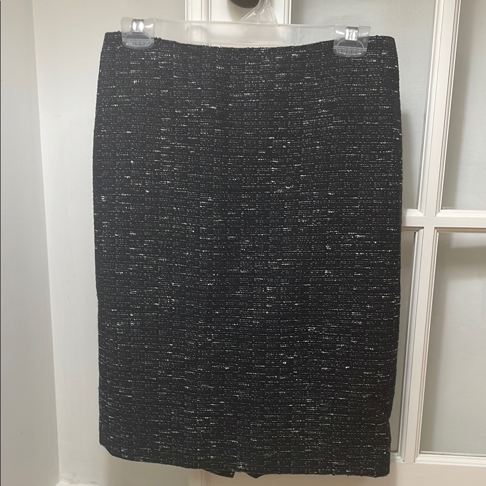 Ann Taylor Black and White Pencil Skirt for Work